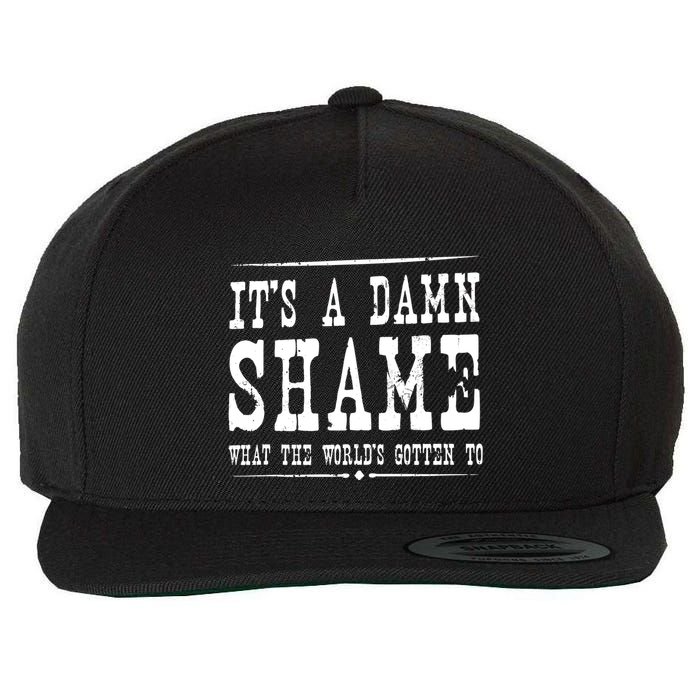 Oliver Anthony Its A Damn Shame What The Worlds Gotten To Wool Snapback Cap