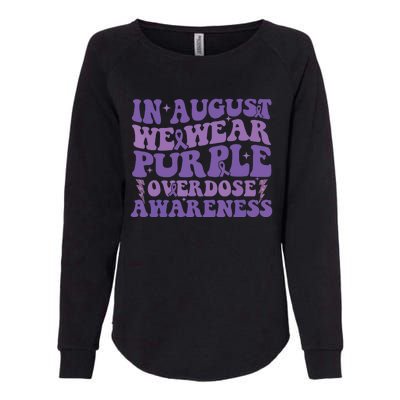 Overdose Awareness In August We Wear Purple Women Womens California Wash Sweatshirt