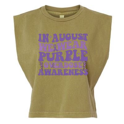 Overdose Awareness In August We Wear Purple Women Garment-Dyed Women's Muscle Tee