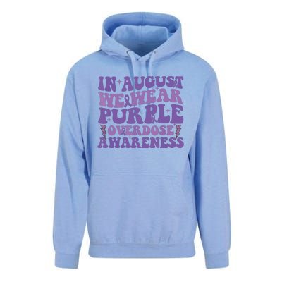 Overdose Awareness In August We Wear Purple Women Unisex Surf Hoodie