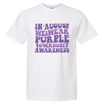 Overdose Awareness In August We Wear Purple Women Garment-Dyed Heavyweight T-Shirt