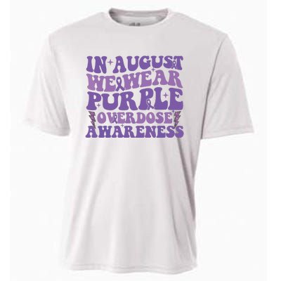 Overdose Awareness In August We Wear Purple Women Cooling Performance Crew T-Shirt