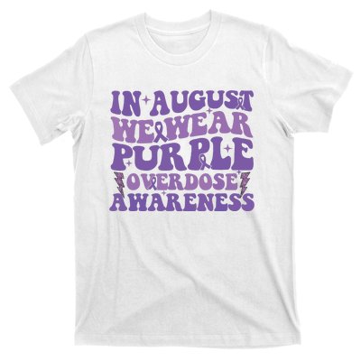 Overdose Awareness In August We Wear Purple Women T-Shirt