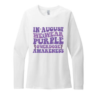 Overdose Awareness In August We Wear Purple Women Womens CVC Long Sleeve Shirt