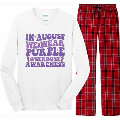 Overdose Awareness In August We Wear Purple Women Long Sleeve Pajama Set