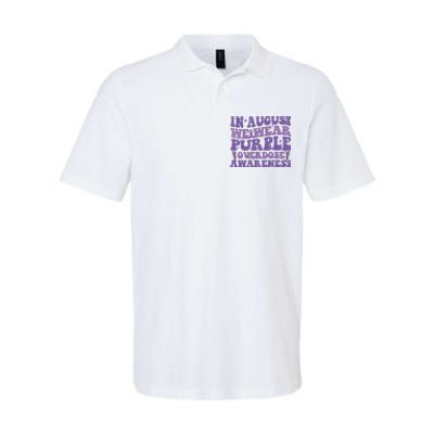 Overdose Awareness In August We Wear Purple Women Softstyle Adult Sport Polo