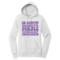 Overdose Awareness In August We Wear Purple Women Women's Pullover Hoodie