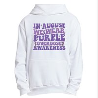 Overdose Awareness In August We Wear Purple Women Urban Pullover Hoodie