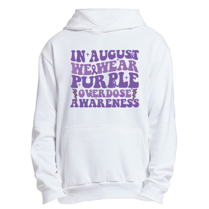 Overdose Awareness In August We Wear Purple Women Urban Pullover Hoodie