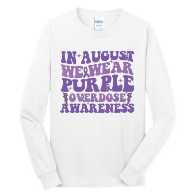 Overdose Awareness In August We Wear Purple Women Tall Long Sleeve T-Shirt