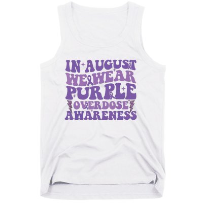 Overdose Awareness In August We Wear Purple Women Tank Top