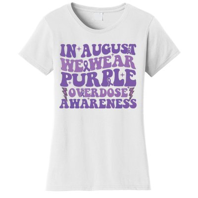 Overdose Awareness In August We Wear Purple Women Women's T-Shirt