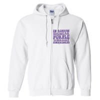 Overdose Awareness In August We Wear Purple Women Full Zip Hoodie