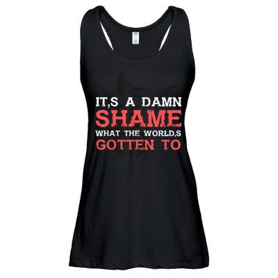 Oliver Anthony Its A Damn Shame What The Worlds Gotten To Ladies Essential Flowy Tank