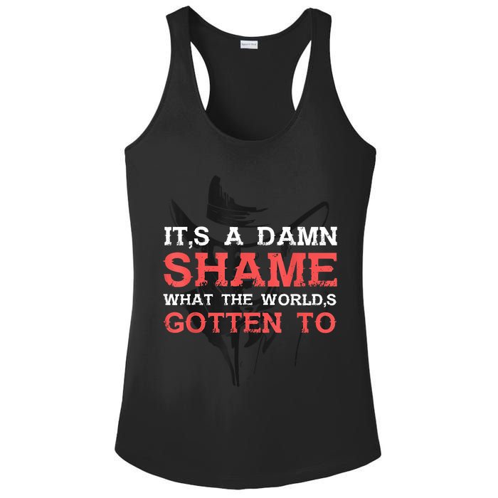 Oliver Anthony Its A Damn Shame What The Worlds Gotten To Ladies PosiCharge Competitor Racerback Tank