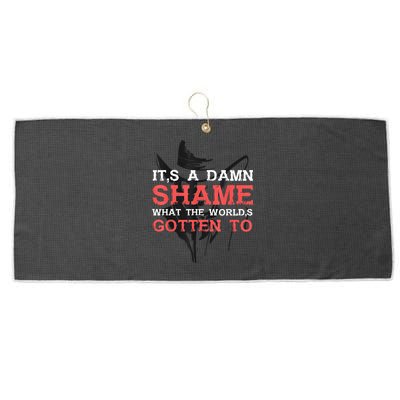 Oliver Anthony Its A Damn Shame What The Worlds Gotten To Large Microfiber Waffle Golf Towel