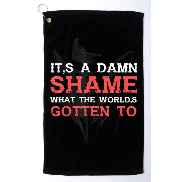 Oliver Anthony Its A Damn Shame What The Worlds Gotten To Golf Towel