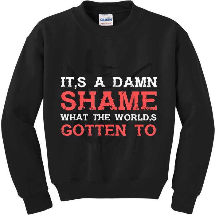Oliver Anthony Its A Damn Shame What The Worlds Gotten To Kids Sweatshirt