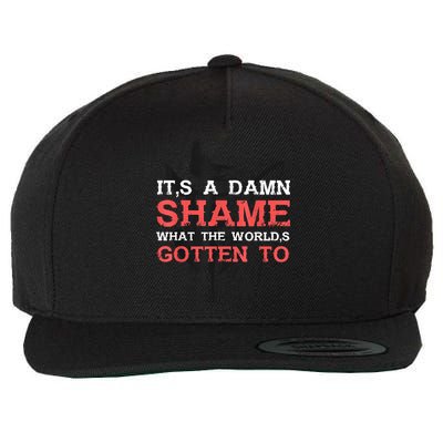 Oliver Anthony Its A Damn Shame What The Worlds Gotten To Wool Snapback Cap