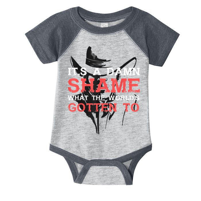 Oliver Anthony Its A Damn Shame What The Worlds Gotten To Infant Baby Jersey Bodysuit