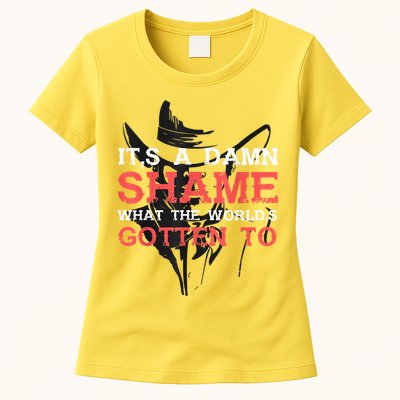Oliver Anthony Its A Damn Shame What The Worlds Gotten To Womens T-Shirt