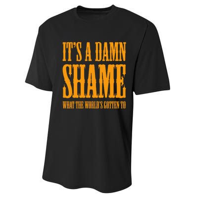 Oliver Anthony Its A Damn Shame What The Worlds Gotten To Performance Sprint T-Shirt