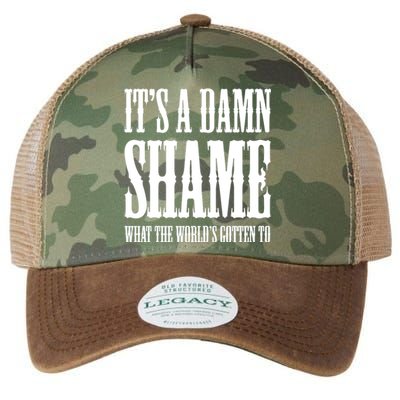 Oliver Anthony Its A Damn Shame What The Worlds Gotten To Legacy Tie Dye Trucker Hat