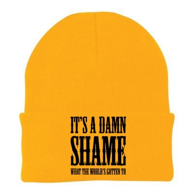 Oliver Anthony Its A Damn Shame What The Worlds Gotten To Knit Cap Winter Beanie