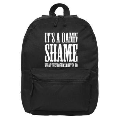 Oliver Anthony Its A Damn Shame What The Worlds Gotten To 16 in Basic Backpack