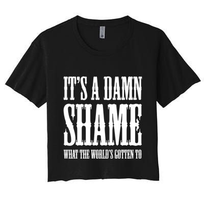 Oliver Anthony Its A Damn Shame What The Worlds Gotten To Crop Top