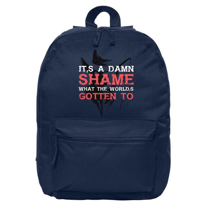 Oliver Anthony Its A Damn Shame What The Worlds Gotten To 16 in Basic Backpack
