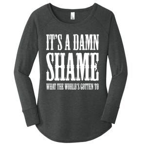 Oliver Anthony Its A Damn Shame What The Worlds Gotten To Women's Perfect Tri Tunic Long Sleeve Shirt