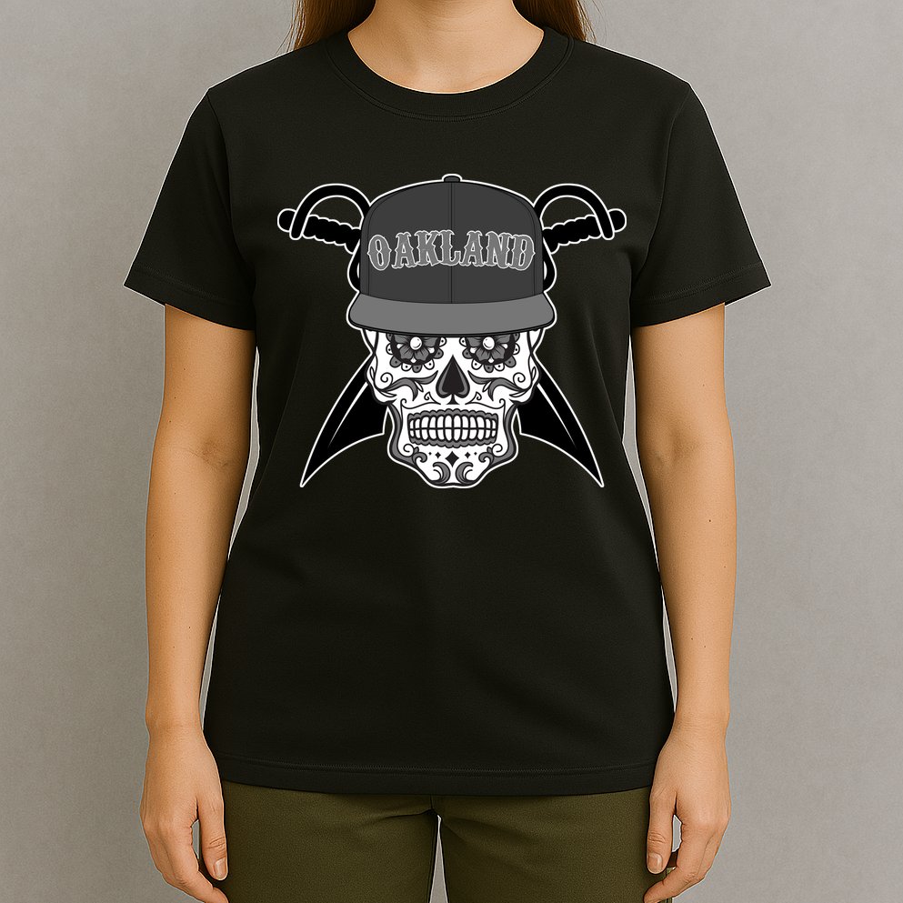 Oakland Day of The Dead Sugar Skull T-Shirt