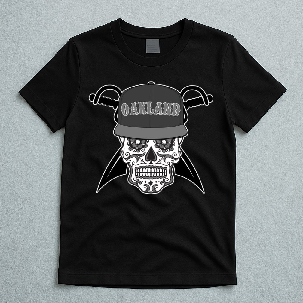 Oakland Day of The Dead Sugar Skull T-Shirt
