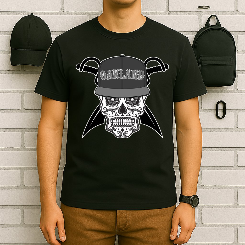 Oakland Day of The Dead Sugar Skull T-Shirt