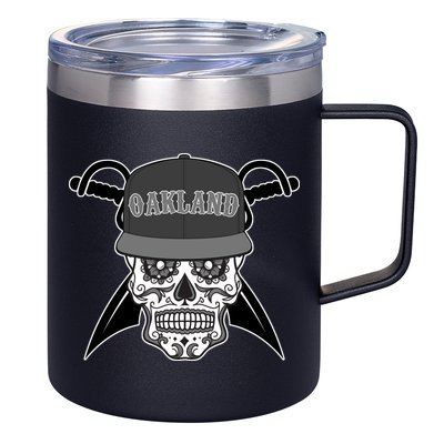 Oakland Day of The Dead Sugar Skull 12oz Stainless Steel Coffee Mug