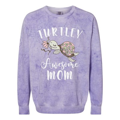 Ocean Animal Lover Mom Mothers Day Gift Idea Turtle Colorblast Crewneck Sweatshirt