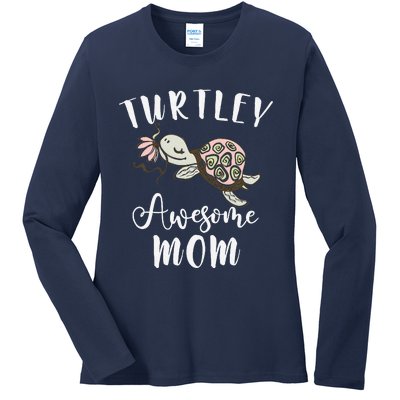 Ocean Animal Lover Mom Mothers Day Gift Idea Turtle Ladies Long Sleeve Shirt