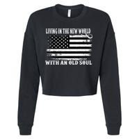 Oliver Anthony Livin In The New World With An Old Soul Cropped Pullover Crew