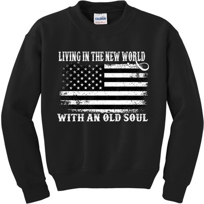 Oliver Anthony Livin In The New World With An Old Soul Kids Sweatshirt