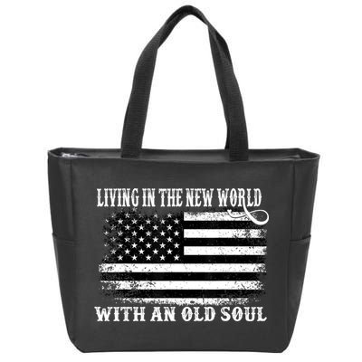 Oliver Anthony Livin In The New World With An Old Soul Zip Tote Bag
