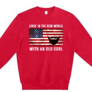 Oliver Anthony Livin In The New World With An Old Soul Premium Crewneck Sweatshirt