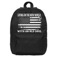 Oliver Anthony Livin In The New World With An Old Soul 16 in Basic Backpack