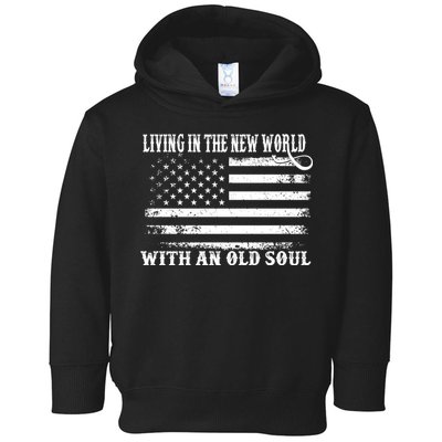 Oliver Anthony Livin In The New World With An Old Soul Toddler Hoodie