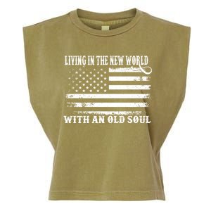 Oliver Anthony Livin In The New World With An Old Soul Garment-Dyed Women's Muscle Tee