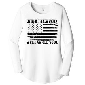 Oliver Anthony Livin In The New World With An Old Soul Women's Perfect Tri Tunic Long Sleeve Shirt