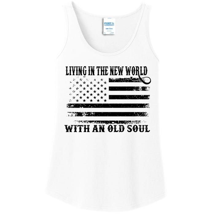 Oliver Anthony Livin In The New World With An Old Soul Ladies Essential Tank