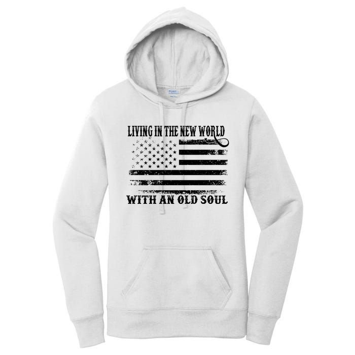 Oliver Anthony Livin In The New World With An Old Soul Women's Pullover Hoodie