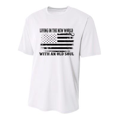 Oliver Anthony Livin In The New World With An Old Soul Youth Performance Sprint T-Shirt