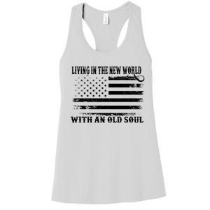 Oliver Anthony Livin In The New World With An Old Soul Women's Racerback Tank